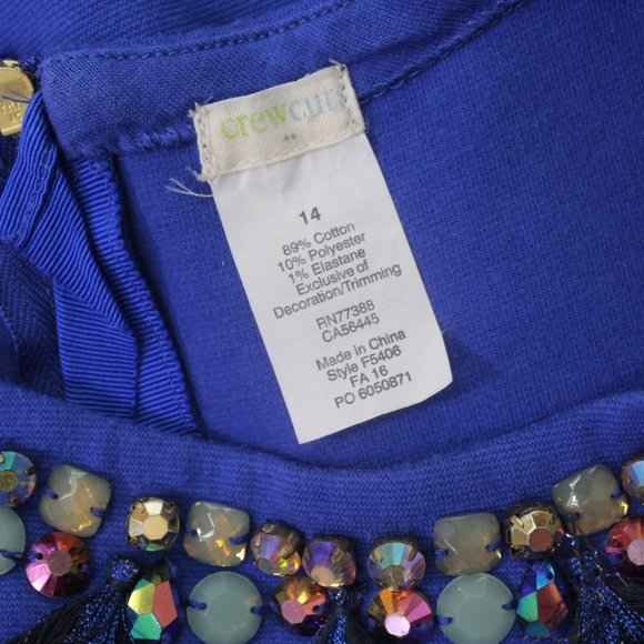 Crewcuts Girls' Gemstone Tassel Tank Dress 14 - Picture 9 of 12